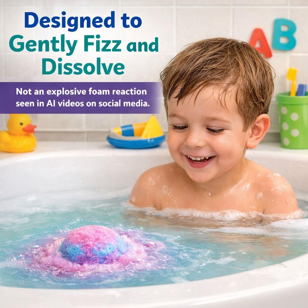 Bath Bombs for Kids with Surprise Toys Inside Plus Dinosaur Puzzle - Set of 9 Organic Dino Egg Bath Bombs with Rich Bubbles, Birthday Gifts for Kids