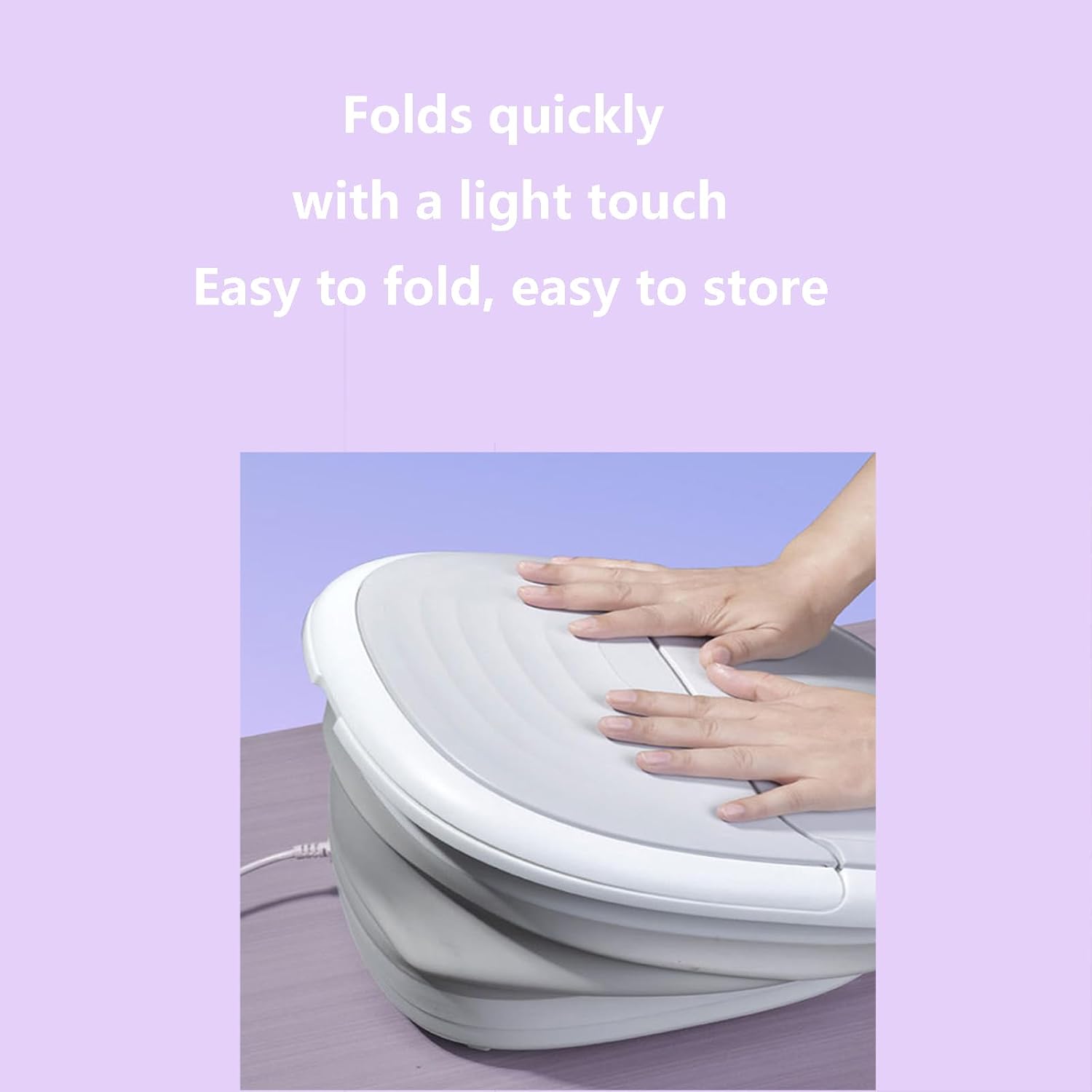 Collapsible Foot Spa with Heat, Bubble, Red Light, and Temperature Control, Foot Bath Massager, Pedicure Foot Spa for Relaxation and Stress Relief