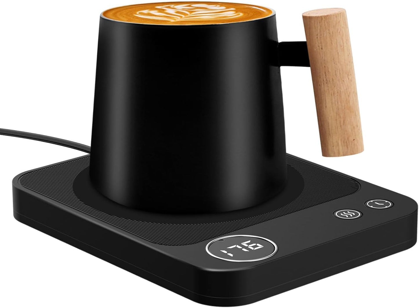 Mug Warmer, Electric Coffee Warmer with 3 Temp Settings, 2-12H Auto-Shutoff Coffee Mug Warmer for Home/Office Desk, Smart Cup Warmer for Milk Tea/Hot Drinks, Candle Warmer Plate (No Cup Included)