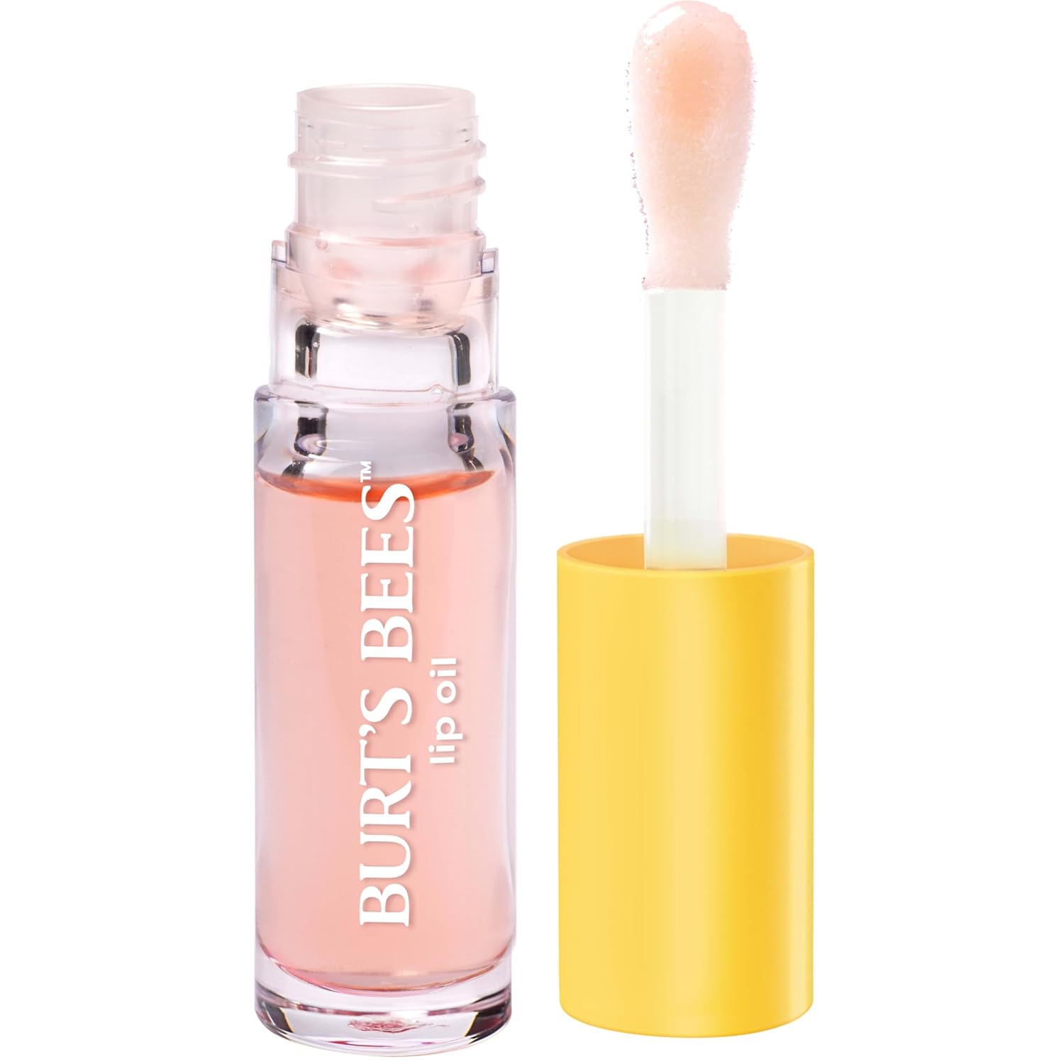 Burt's Bees Lip Oil Clear Day, Instant Hydration, Nourishes and Softens Lips, Tint Free, High Shine Finish, Responsibly Sourced Jojoba Oil, Non Sticky, Wand Applicator, 0.15 Ounce
