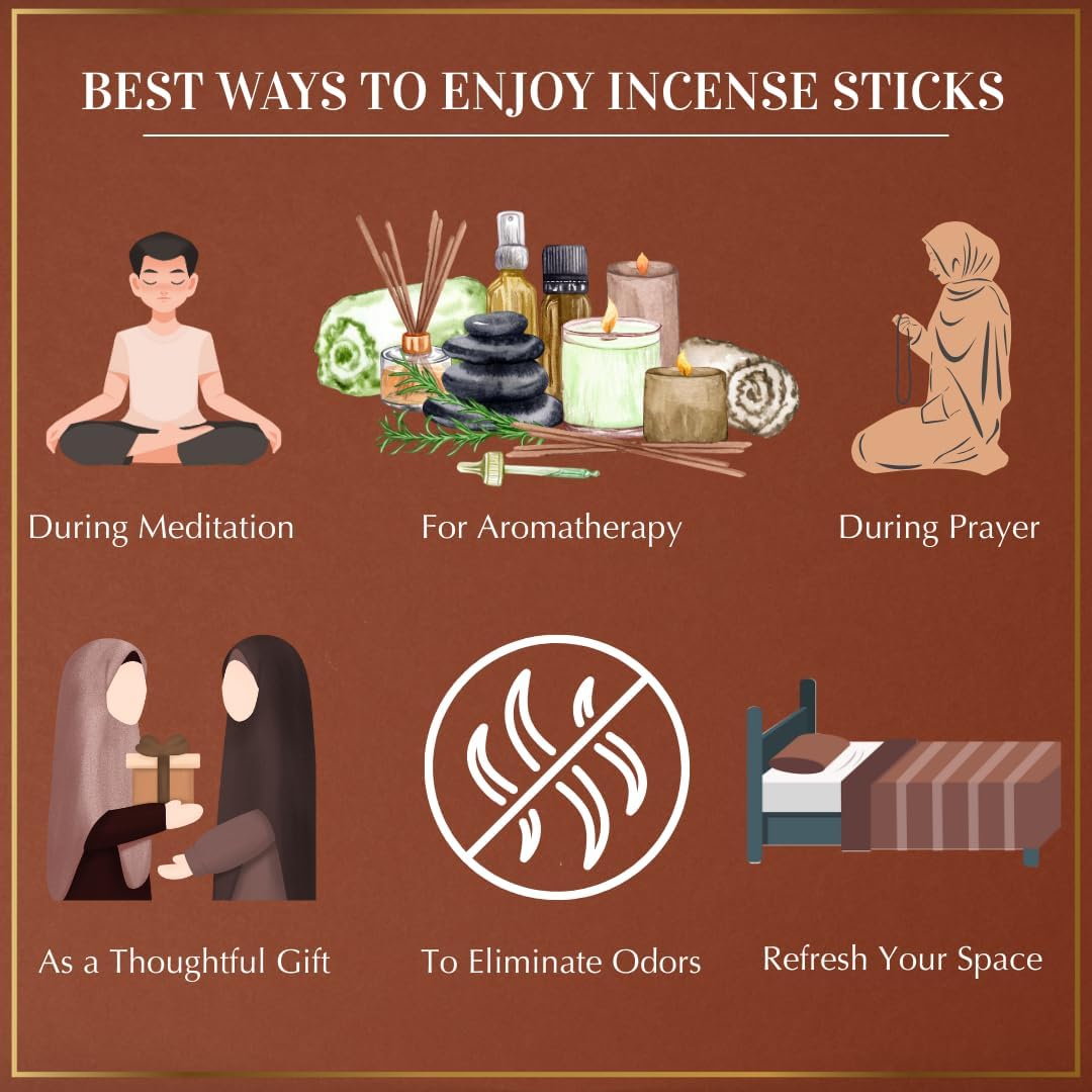 Arabian Oudh Incense Sticks by Dukhni – 90 Premium Agarwood Oud Sticks | 3 Assorted Oudh Fragrances | Organic & Charcoal Free Incense I Long-Lasting Fragrance for Home, Meditation & Relaxation