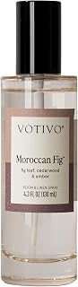 Votivo Moroccan Fig 4.3 oz Room & Linen Spray | Scented Air Freshener for Linens & Living Areas | Premium Long Lasting Fragrance