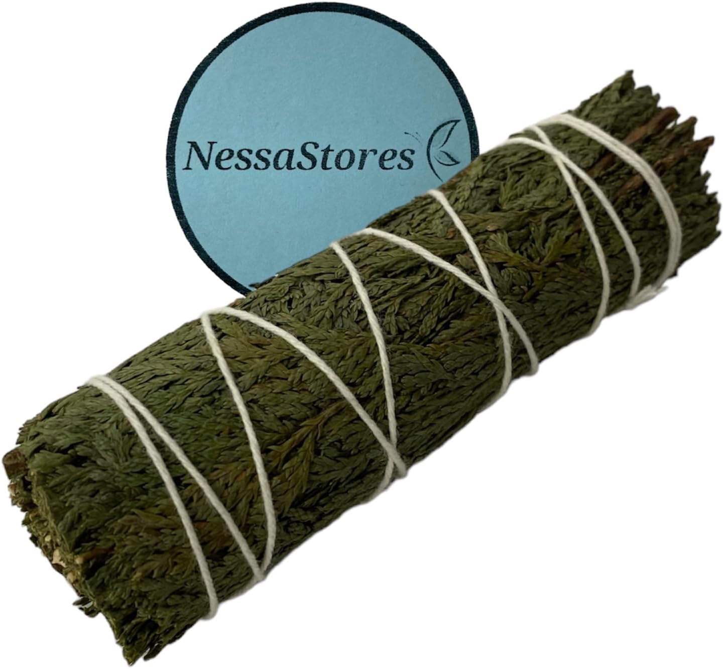 NessaStores Cedar Smudge Sticks, 4-Inch Long Burn Time, Hand Tied, All Natural, Ethically Sourced for Home Cleansing, Clearing Negative Energy, & Attracting Positivity JC-115 (1 pc)