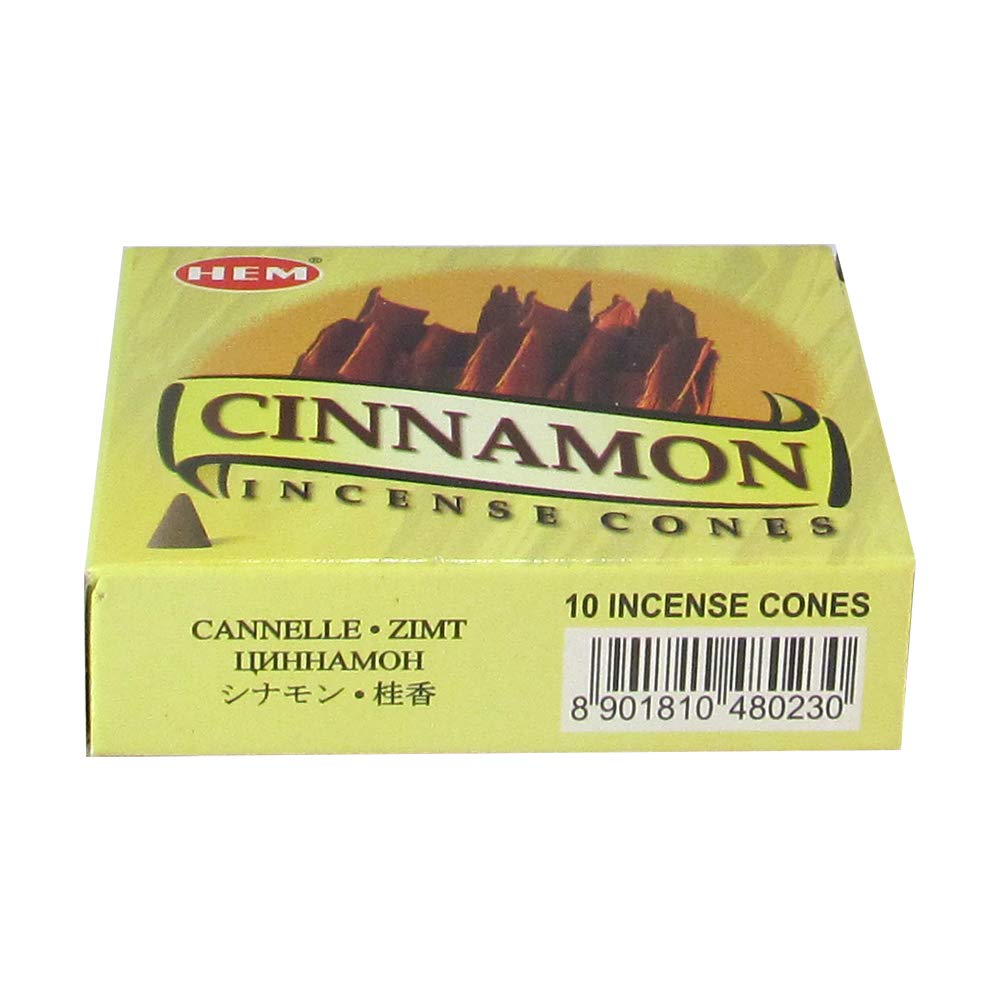 Cinnamon - Case of 12 Boxes, 10 Cones Each - HEM Incense From India