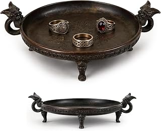 Vintage Small Brass Tray, Ring Holder Dish, Candle Holder & Jewelry Tray