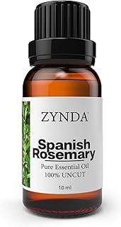 Spanish Rosemary Oil for Hair Growth – 100% Pure Rosemary Essential Oil, Organic Extract for Healthy Scalp, Lab Tested Hair Thickening & Skin Care, Aromatherapy & Massage Blend, 10ml Bottle
