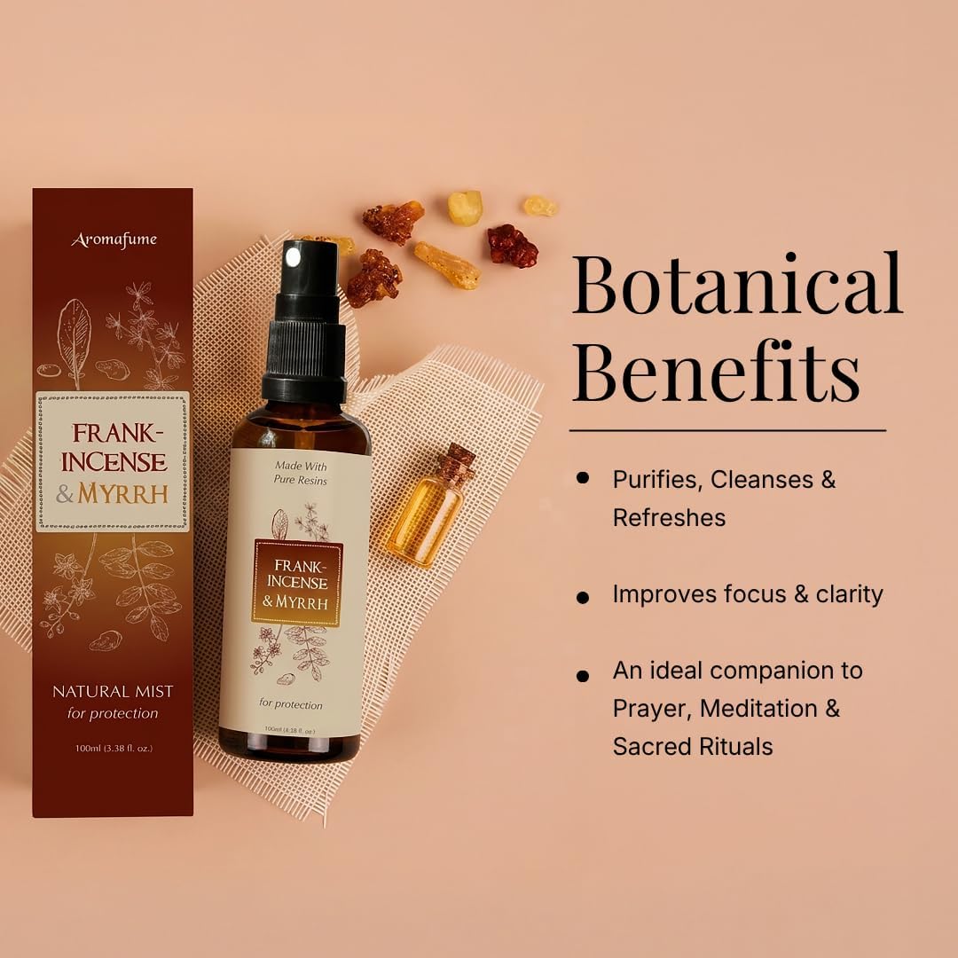 Sacred Mist Gift Set by Aromafume | 3x50ml Natural & non-toxic Air Freshener Sprays for Home, Fabric & Linen Mist | Ideal for deep relaxation, spirituality & rituals