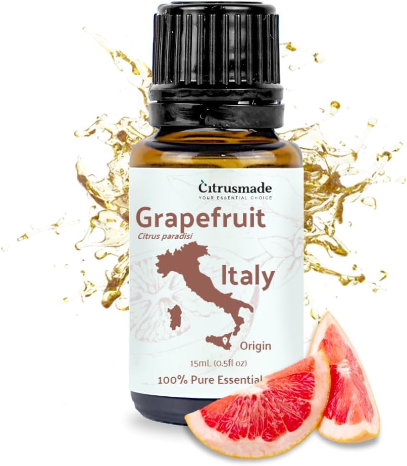 Grapefruit Essential Oil - Direct from Citrusmade in Sicily - Natural Aceite de Pomelo for Skin and Energy - Aromatherapy | 100% Pure Therapeutic Grade (15ml)
