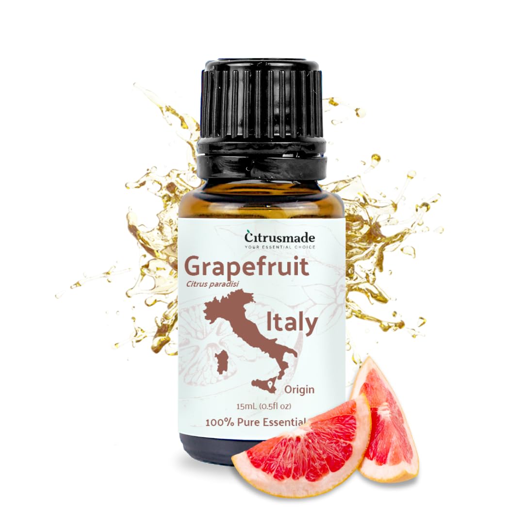 Grapefruit Essential Oil - Direct from Citrusmade in Sicily - Natural Aceite de Pomelo for Skin and Energy - Aromatherapy