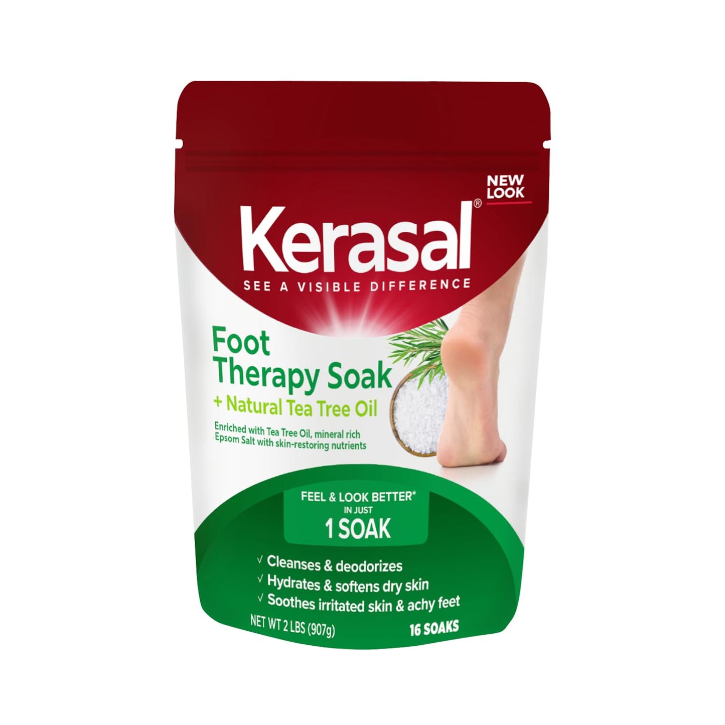 Kerasal Foot Therapy Soak, Foot Soak for Achy, Tired and Dry Feet, 2 lbs