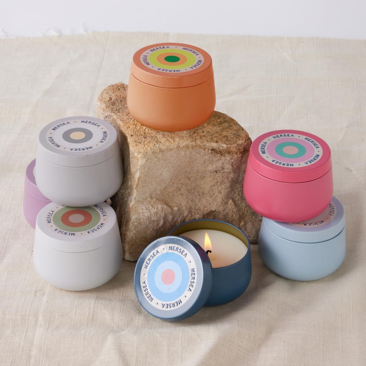 MERSEA Saltaire Tin Candle, Scented Candle Tin (3.5 oz)