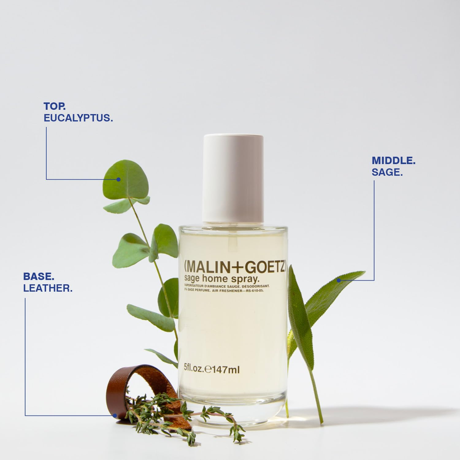 MALIN+GOETZ Home Spray, 5 Oz., Alcohol-Free Odor Absorber, Natural Ingredients, Use in Any Space Including Bathroom, Kitchen, and Living Room, Air Freshener
