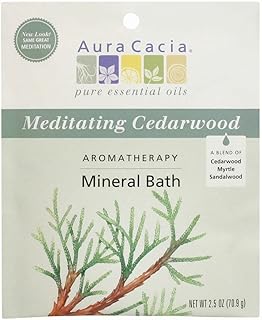 Aura Cacia Aromatherapy Mineral Bath, Meditating Cedarwood, 2.5 Ounce (Pack of 6)