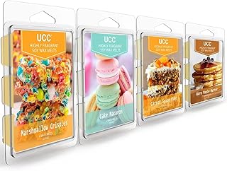 UCC Wax Melts, Fall Soy Wax Cubes Strong Scent Long Lasting Premium Scented Mix Melts Tarts,- 4 Pack