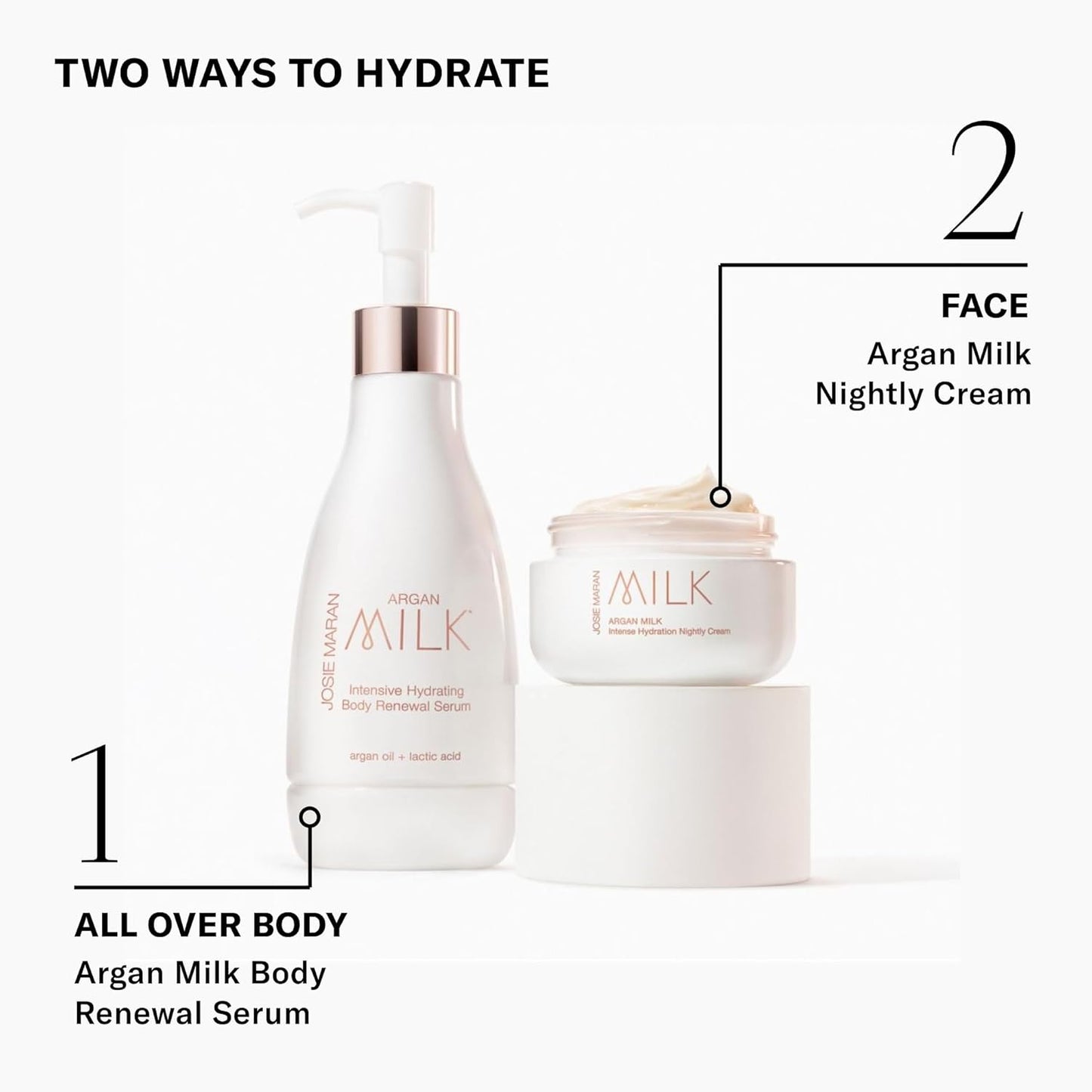 Josie Maran Argan Milk Body Serum - Nourishing Body Milk Enriched with Argan Oil to Deeply Hydrate Skin - Enriched with Pineapple Enzymes to Gently Exfoliate- Juicy Fruits (13.4 Oz)