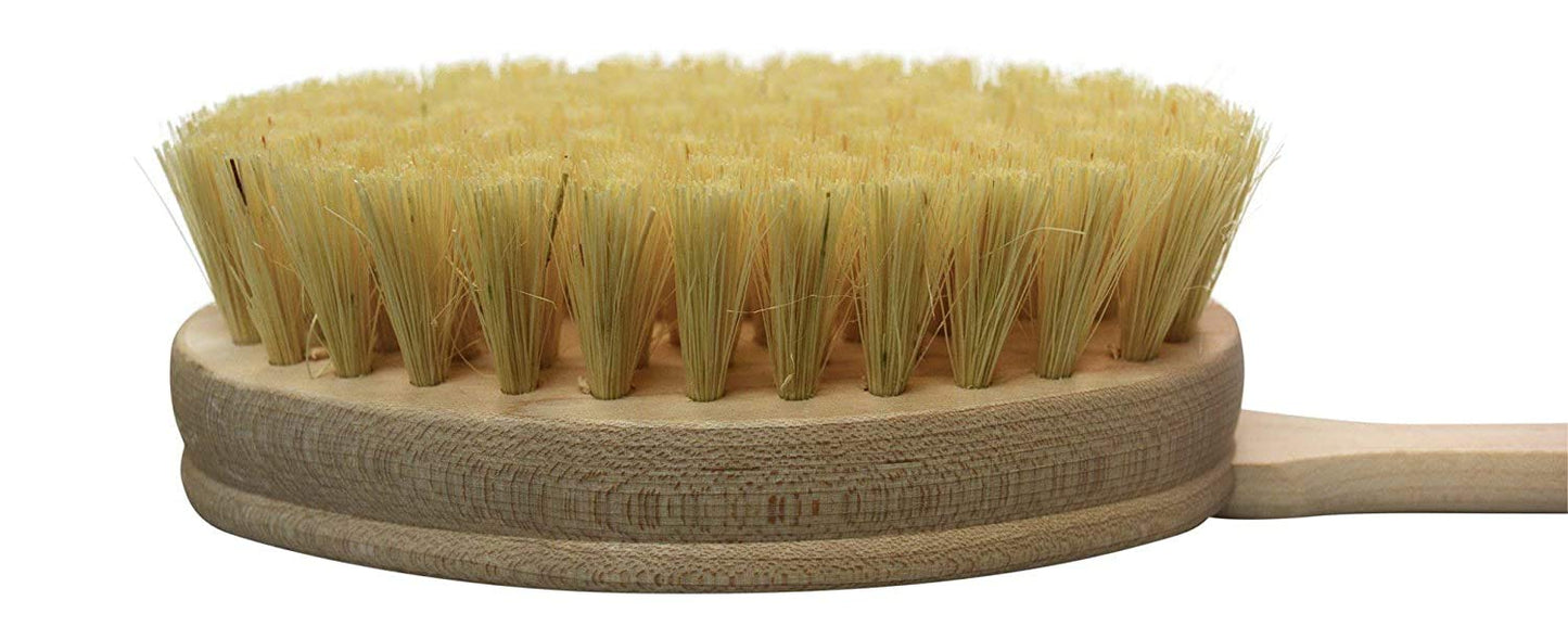 Yerba Prima Tampico Skin Brush (Pack of 1) - Natural Vegetable Fiber Bristles for Dry Skin Brushing