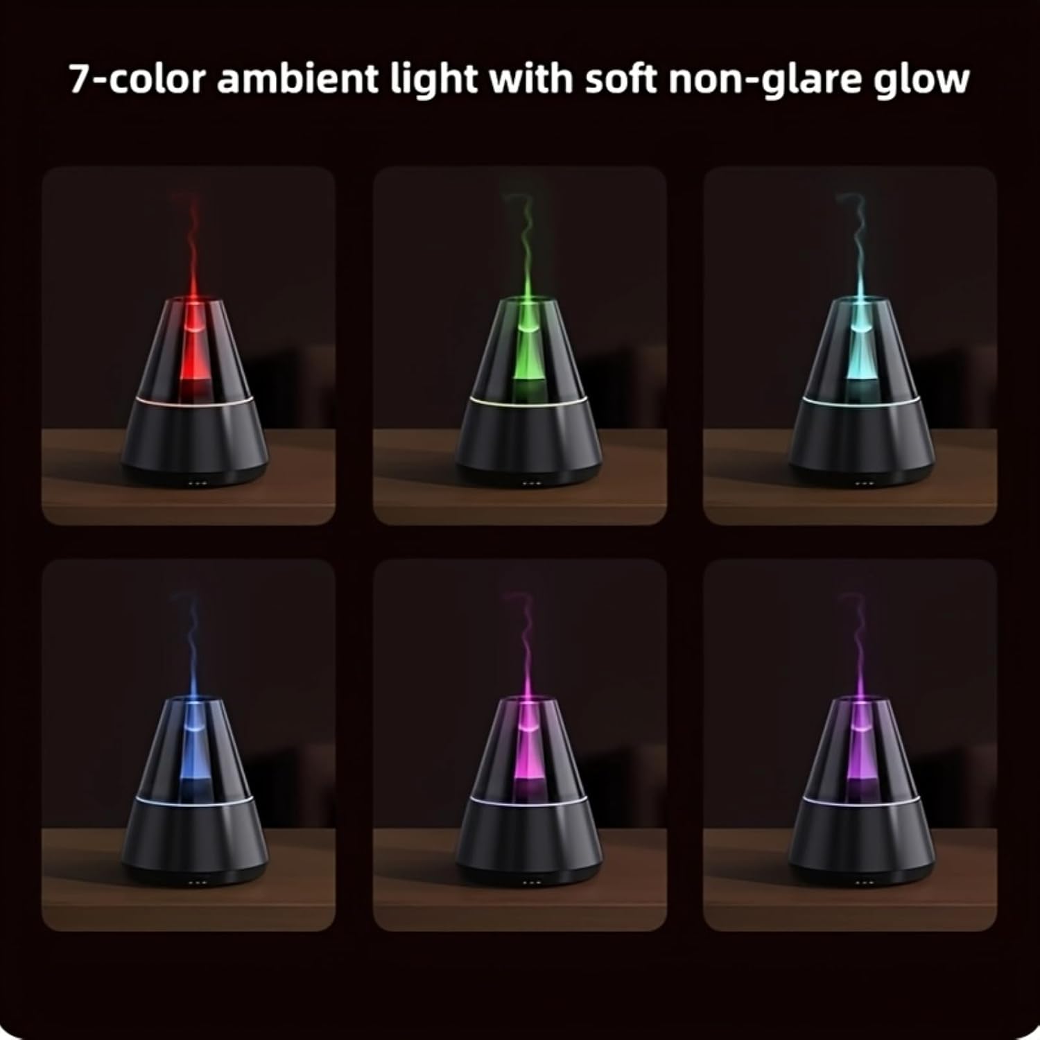 Essential Oil Diffuser, Luxury-Style Aromatherapy Diffuser with Candlelight Night Light Effect, Ultrasonic Cool Mist Humidifier, Remote Control Function, Suitable for Home Living Room and Office