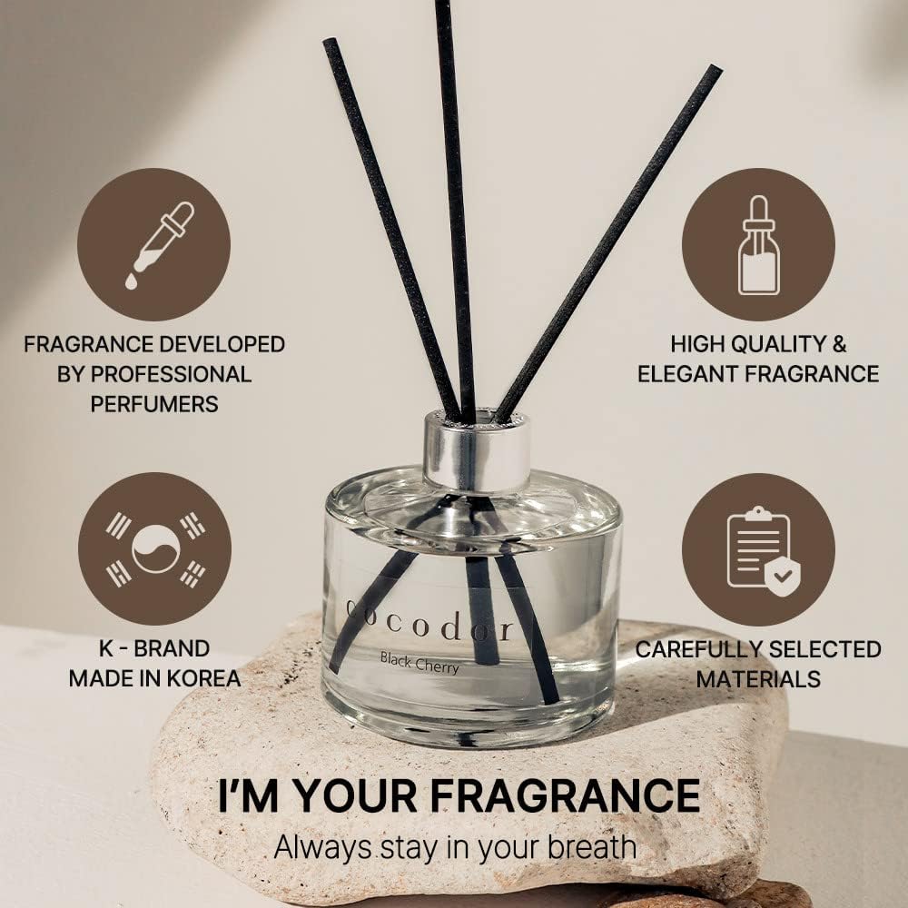 COCODOR Signature Reed Diffuser Set/Lemon Eucalyptus / 6.7oz /1 Pack/Home Fragrance Diffuser
