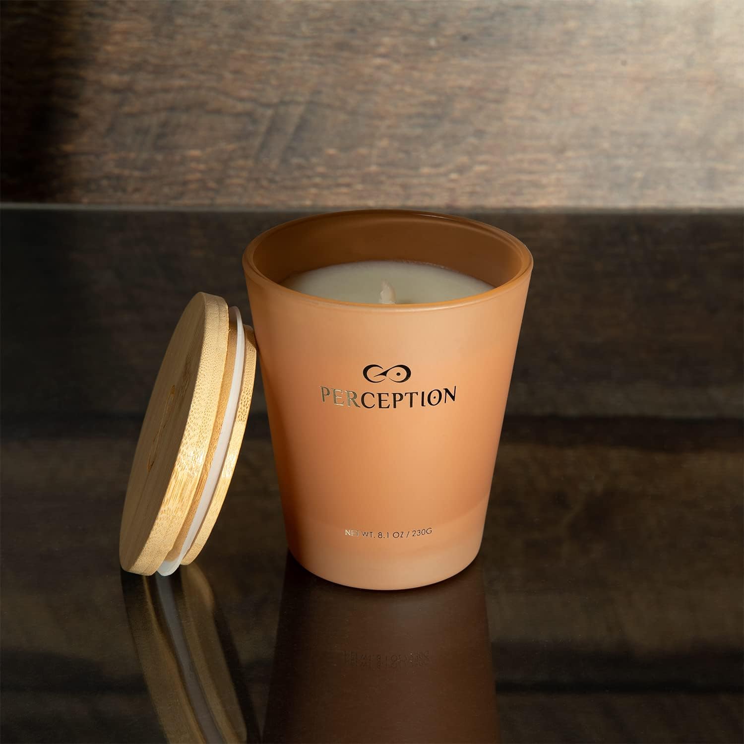 PERCEPTION AROMAS Luxury Scented Candle | Sandalwood Thyme | Hand Poured Soy Wax Candle with Gift Box | Elegant Fragrances | 50 Hour Burn Time (8.1 oz)