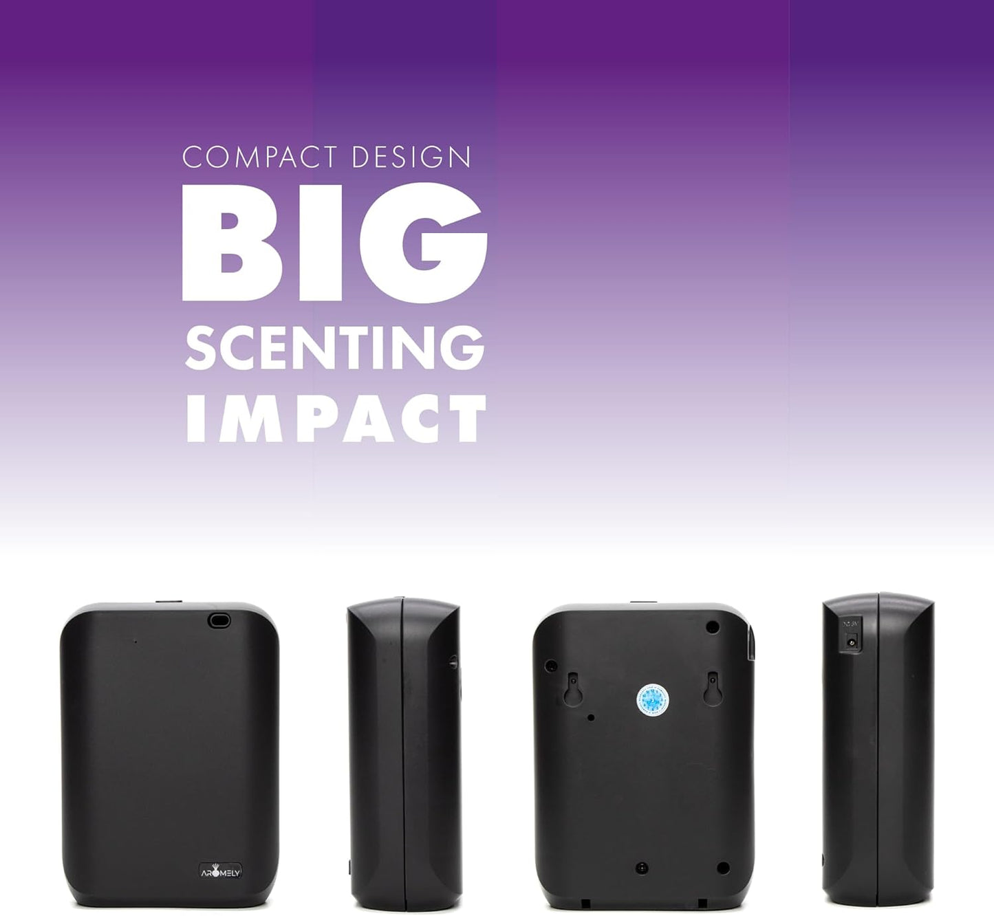 Smart Nebulizing Aromatherapy Scent Diffuser - Waterless Aroma Machine Perfect Air Freshener for Hotel Rooms, Homes or Offices, App Controlled Perfect Aroma Diffuser Up to 1,000 SQFT - Black