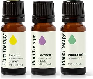 Plant Therapy Lemon, Lavender and Peppermint Essential Oil Set 10 mL (1/3 oz) 100% Pure, Undiluted, Therapeutic Grade