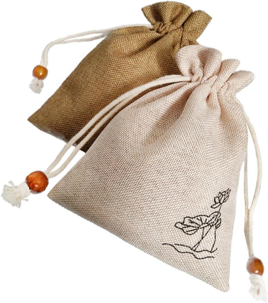 2Pcs Natural Dried Lavender Sachets Cotton Linen Fragrant Sachet Bags for Closets Storage Car Handbags with Aroma and Natural Floral Scents Random Color