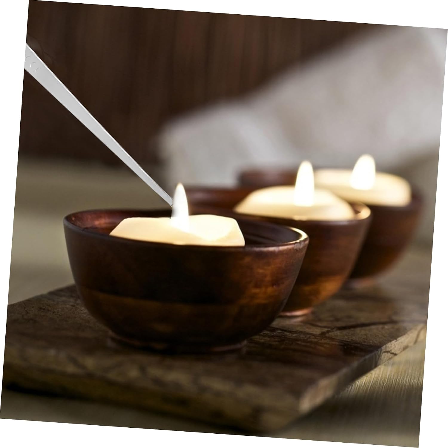 NUOBESTY 2Pcs Stainless Steel Candle Wick Dipper Set Portable Candle Extinguishers Hook for Safely Snuffing Out Wicks and Home Use