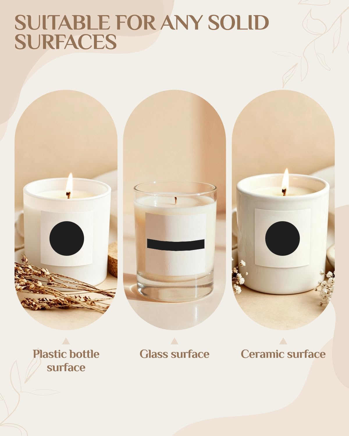 70 PCS Match Striker Stickers, Match Striker Paper with Adhesive, Ideal for Fireplace Matches, Jars, Candles, Camping (Black)