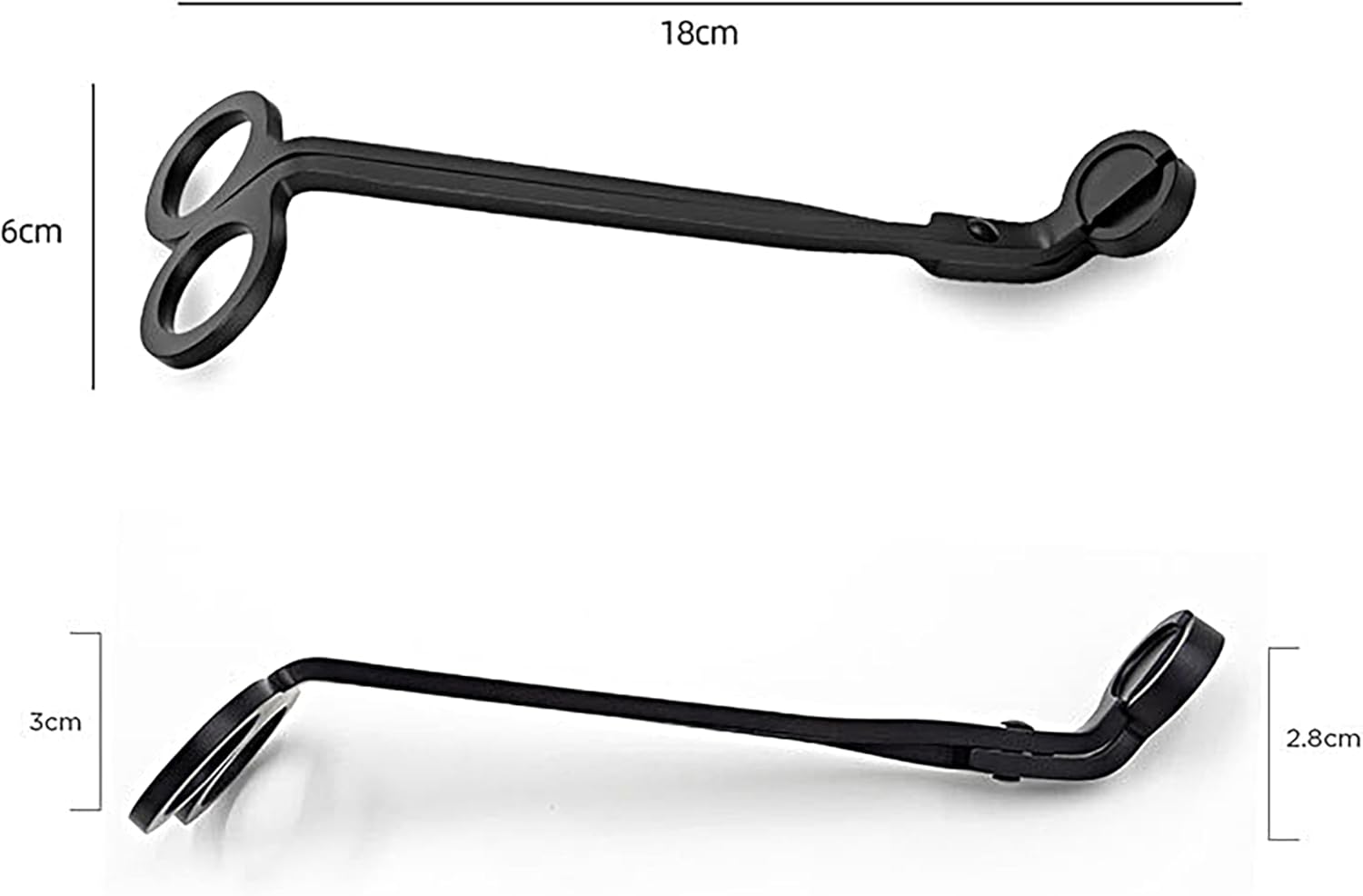 2pcs Candle Wick Trimmer, Polished Wicker Scissors, go deep into The Candle to Cut Spent Chips, Allow The Cleaner to Burn and Prevent Smoke buildup (Black)