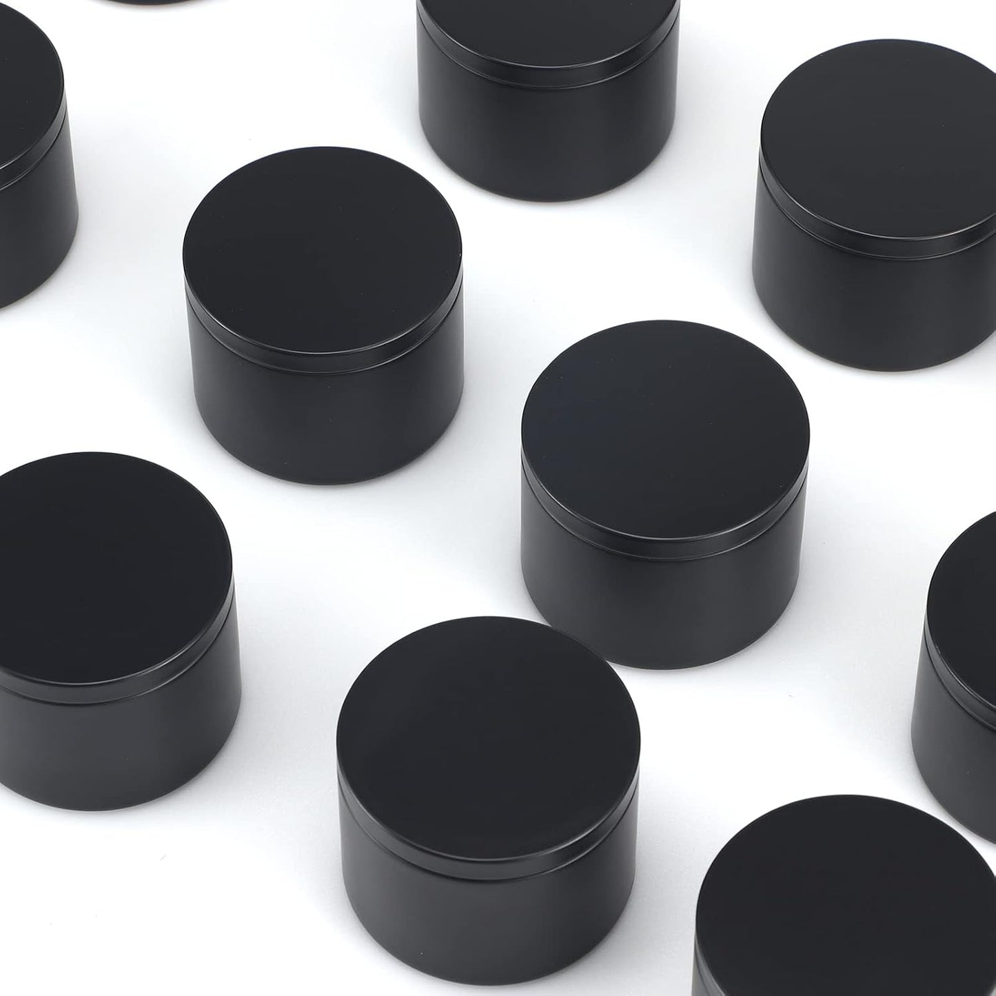sonviitins 48 Pieces 4 Oz Black Candle Tins,4oz Candle Jars Candle Containers with Lids, Candle Tin for Candles Making, Arts & Crafts, Storage, and Gifts