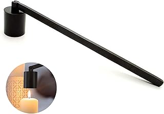 Candle Snuffer, Candle Snuffer Extinguisher with Long Handle, Black Stainless Steel Wick Flame Snuffer for Putting Out Candle Flame Safely