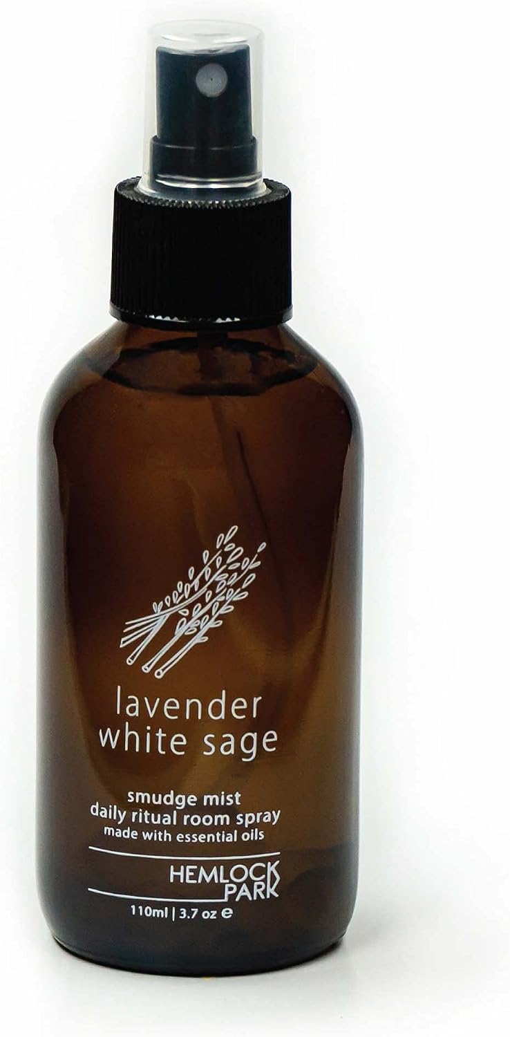 Hemlock Park Botanical Mist Lavender Sage Smudge Spray | 4 oz Glass Bottle | Made in USA