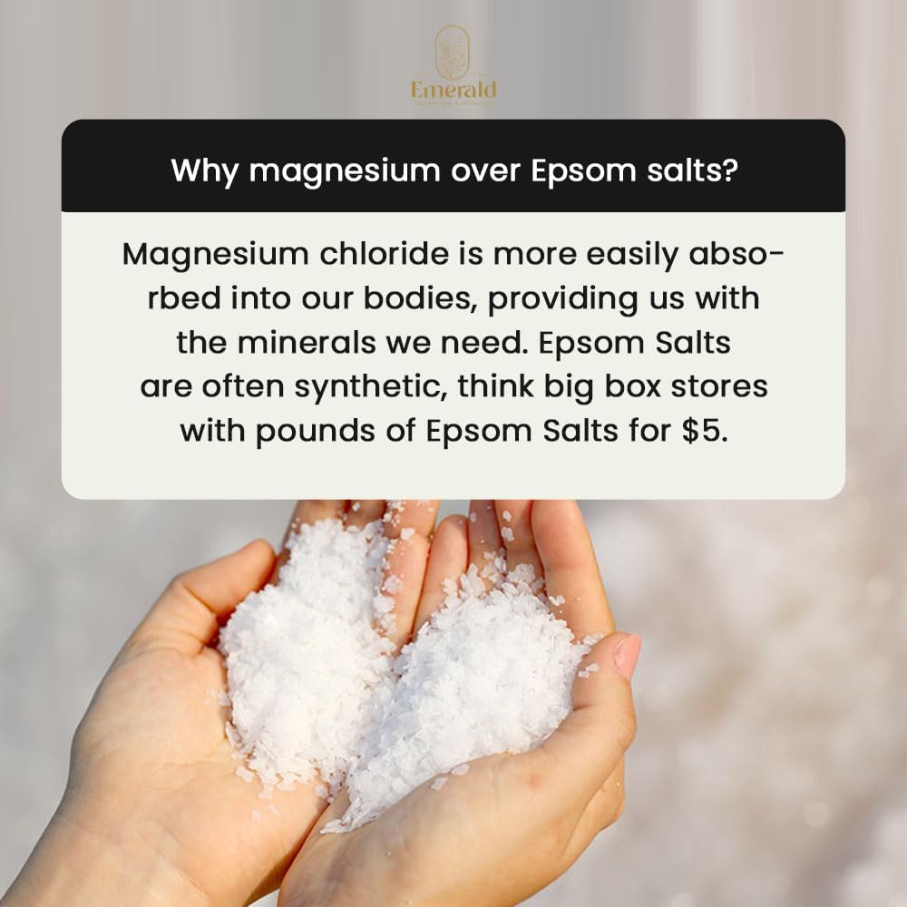 Practicality Magnesium Flakes for Bath |100% Natural USA-Sourced and Manufactured Magnesium Chloride Flakes - Great for Foot & Body Relaxation, Better Absorption Over Epsom Salt | 32 FL OZ | 1 Pc