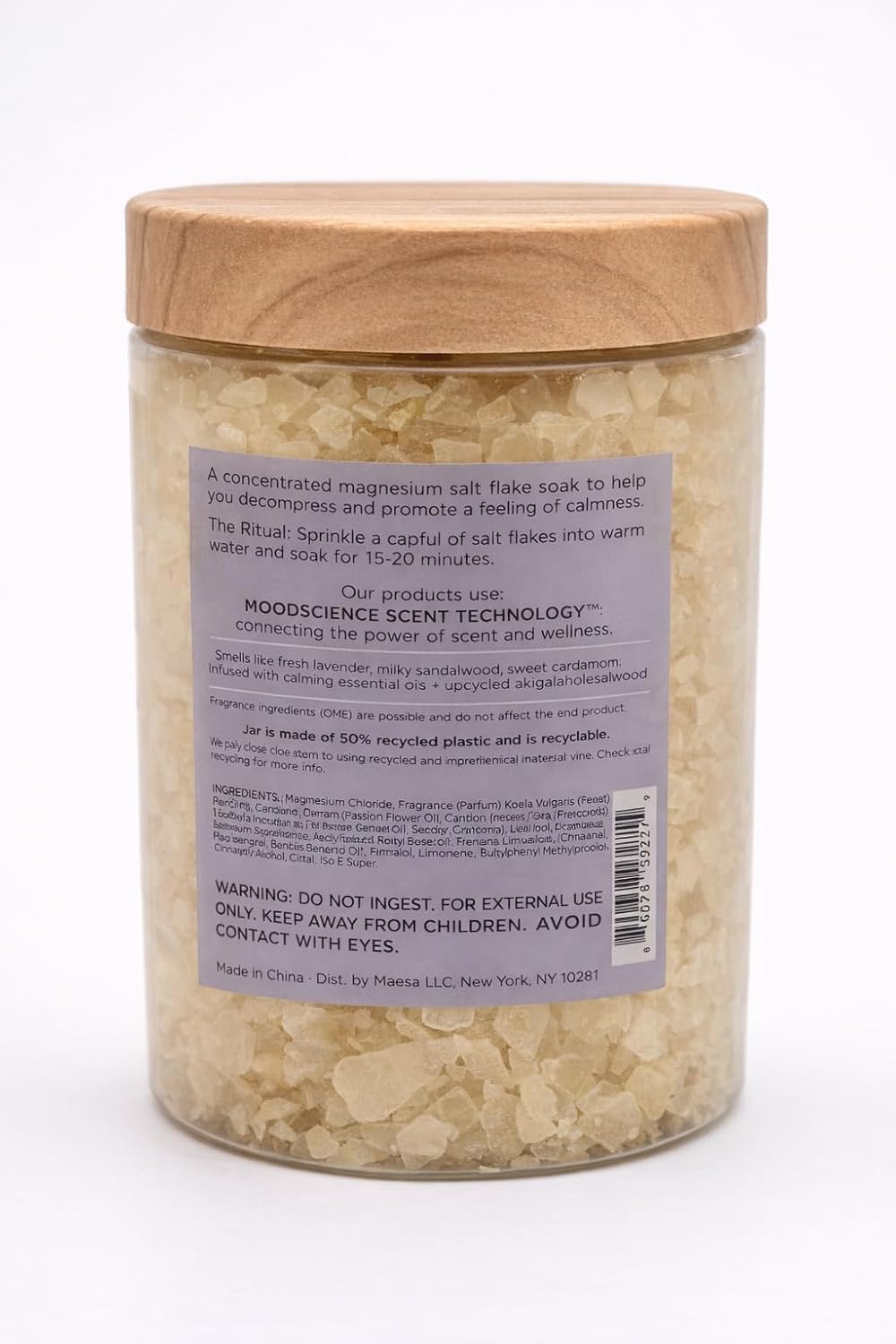 Being Frenshe Lavender Cloud Magnesium Bath Salts – Relaxing Bath Soak with L-Theanine & Primrose Oil, Unwind & Rest Formula, 16 oz