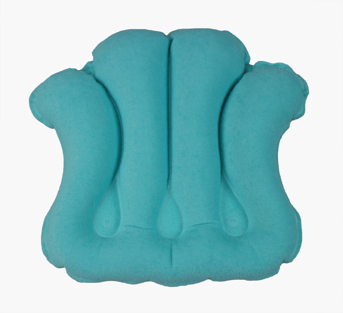 ObboMed® HB-1200N Luxury Inflatable Terry Cloth Shell Spa Neck Support Bath Pillow with 4 Suction Cups for Bathtub, Hot tub, Jacuzzi, Whirlpool, Home Spa tub – Color : Tiffany Blue