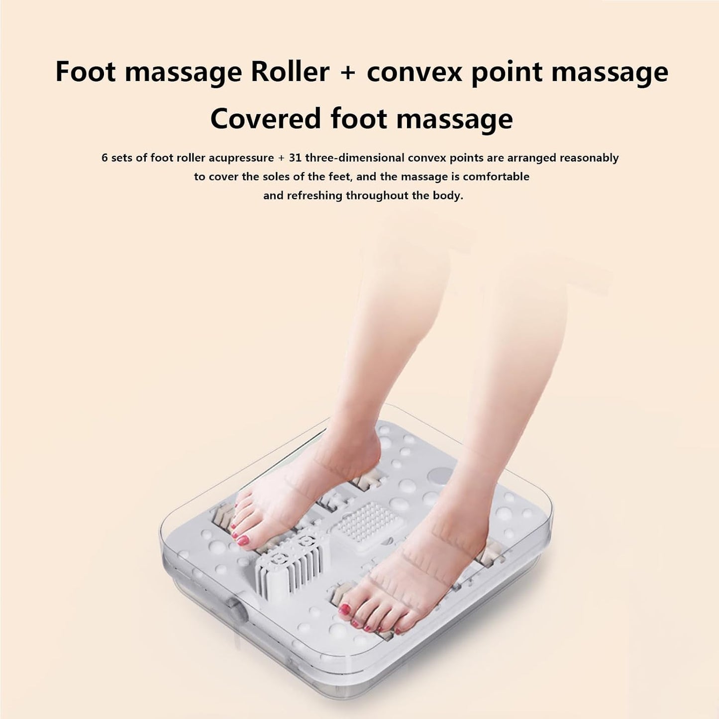 Collapsible Foot Spa Bath Massager with Heat, Bubble, Control Shiatsu Foot Massage Soak Tub for Foot Pain Relief, with Acupressure Massage Points and Temperature Control