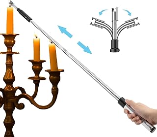 Electric Long Lighter, Retractable Length (11.4in-27.55in), Lgnition Port Can be Rotated 360°, Rechargeable via USB, lighters Suitable for Lighting Candles, barbecues, fireplaces, fire pits, etc.