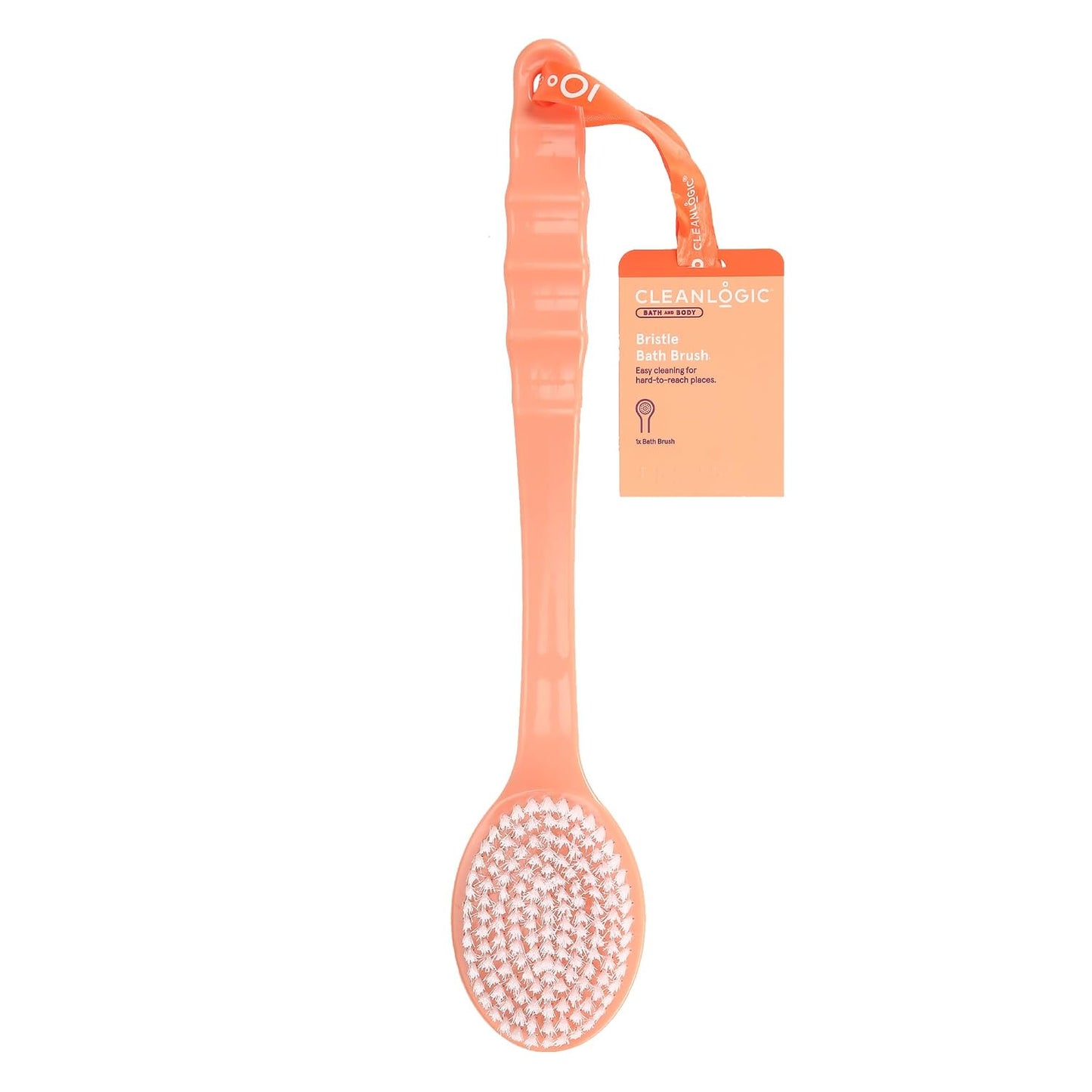 Clean Logic Bristle Bath Brush, Pink