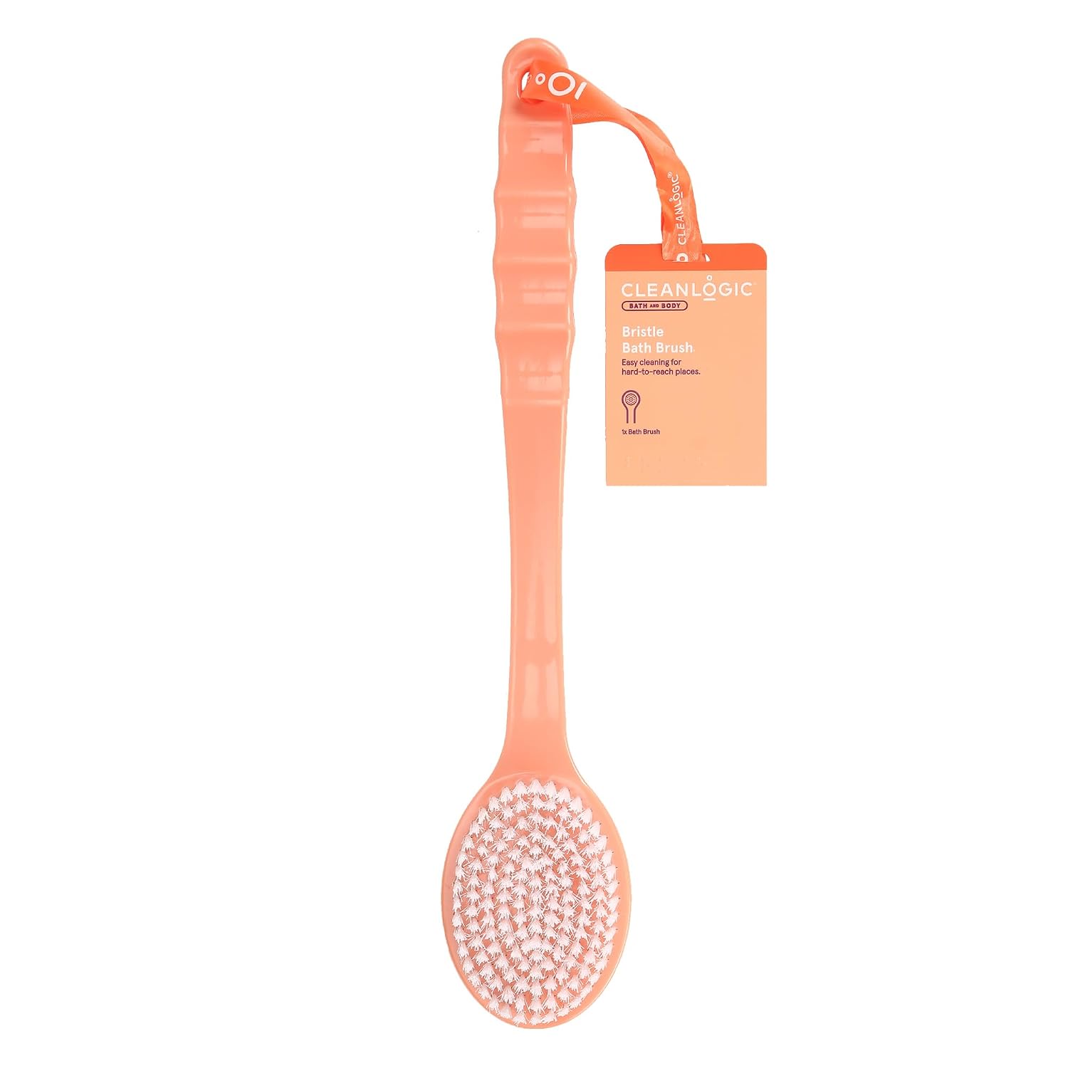 Clean Logic Bristle Bath Brush, Pink