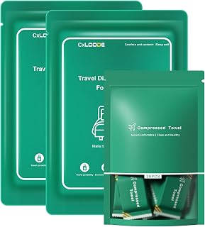 2 Pack Disposable Bed Sheet for Travel with 20 PCS Disposable Face Towels, Disposable Bed Sheets with Compressed Towel Travel Sheet for Hotel, Cruise, Trip, SPA, Camping