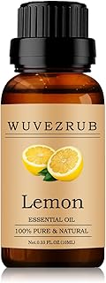 Lemon Essential Oils 10ML, 100% Pure and Natural Essential Oil for Aromatherapy Diffuser - 0.33 Fl Oz/Lemon