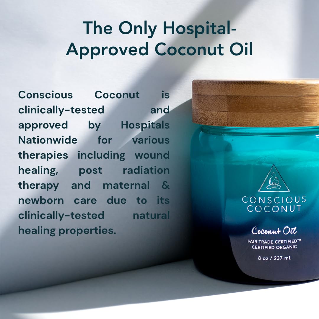 Conscious Coconut Travel-Ready Coconut Oil Tube (3.4 oz) – Organic, Fair Trade, Raw & Centrifuged | TSA-Approved Multipurpose Skin Care