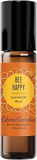 Edens Garden Bee Happy Essential Oil Roll-On Blend- 100% Pure Premium Grade, Natural, Therapeutic, Aromatherapy, Kid & Skin Safe, The Best for Relaxation, Tension Pre-Diluted 10 ml (.33 fl oz)