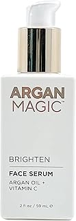 Argan Magic Brighten Face Serum with Vitamin C & Argan Oil - Hydrating & Brightening Formula | Reduce Dark Spots, Fine Lines, & Wrinkles (2 oz)