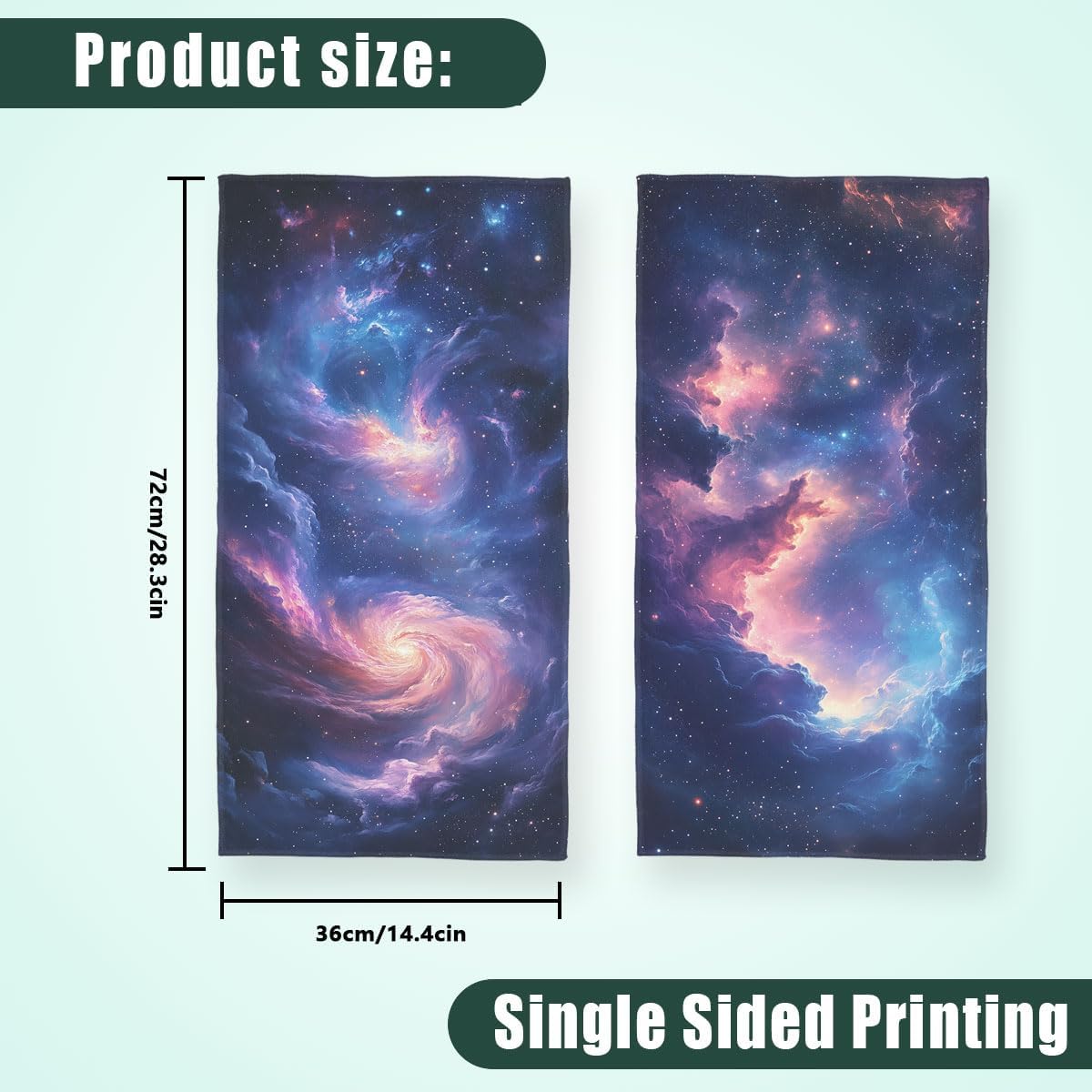 Galaxy Bath Hand Towels Set of 2 Absorbent Nebula Space Universe Purple Vortex Decorative Hand Towels Set for Bathroom Gym Hotel Spa Bathroom Hand Towels Gifts for Women Man 14x28 Inch