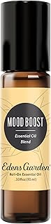 Edens Garden Mood Boost Essential Oil Roll-On Blend- 100% Pure Premium Grade, Natural, Therapeutic, Aromatherapy, Kid & Skin Safe, The Best for Comfort, Relxation Pre-Diluted 10 ml (.33 fl oz)