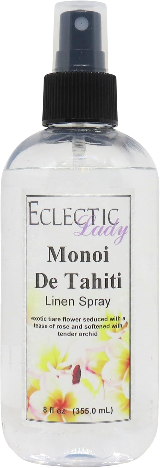 Monoi de Tahiti Linen Spray, 4 oz, For Bed, Fabric & Pillow