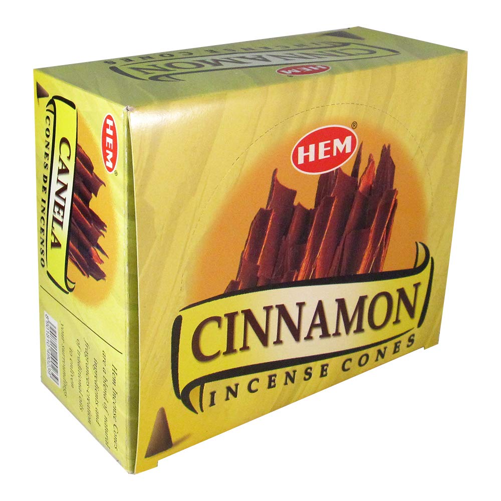 Cinnamon - Case of 12 Boxes, 10 Cones Each - HEM Incense From India