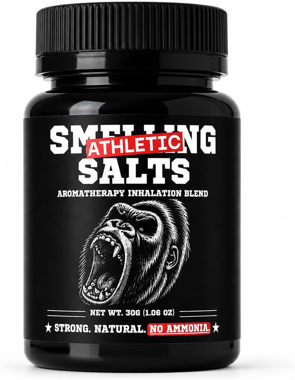 Athletic Salts - Strong Scent - Sports, Powerlifting, Weightlifting, Hockey & Gym, Strong Aromatic Inhalation Blend, 30g