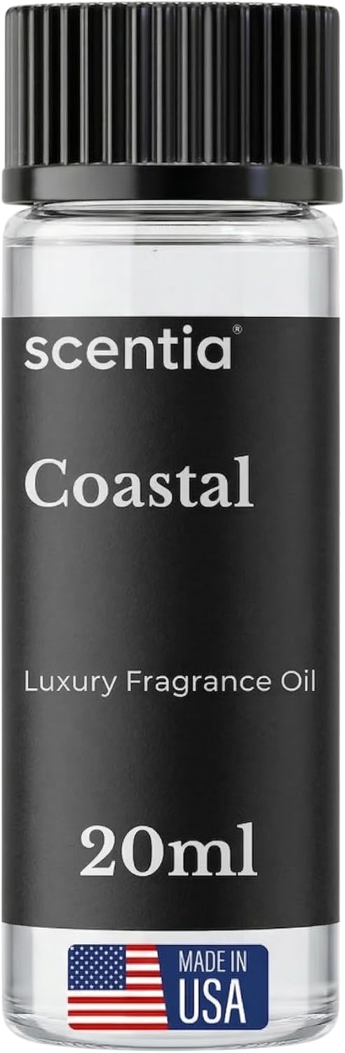 Scentia Coastal (Cabana) Aromatherapy Oil for Diffuser – Hotel Scent Inspired by 5-Star Spa – 20 mL – Jasmine, Bergamot & Sea Breeze Natural Fragrance Oil for Waterless & Cold Air Diffusers